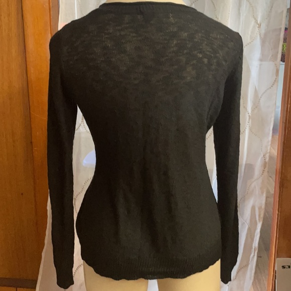 XL Black Sweater with Embellished Gold Cross - Picture 3 of 3